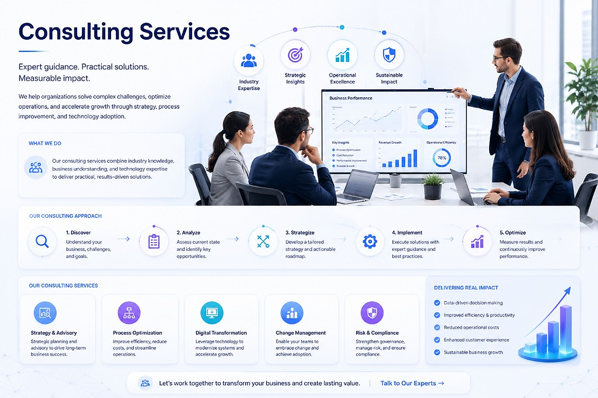 Consulting Services — Expert guidance. Practical solutions. Measurable impact.